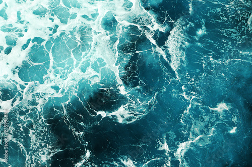 natural texture of agitated sea surface photo