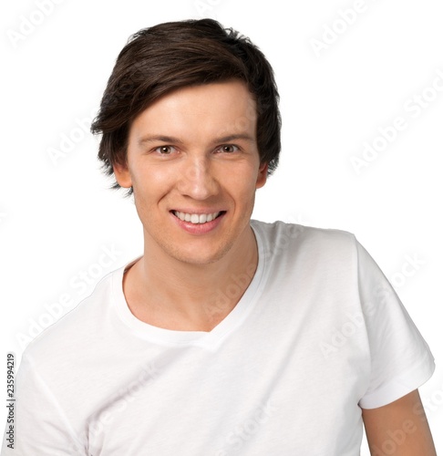 Portrait of Smiling Young Man Isolated on Transparent Background © BillionPhotos.com
