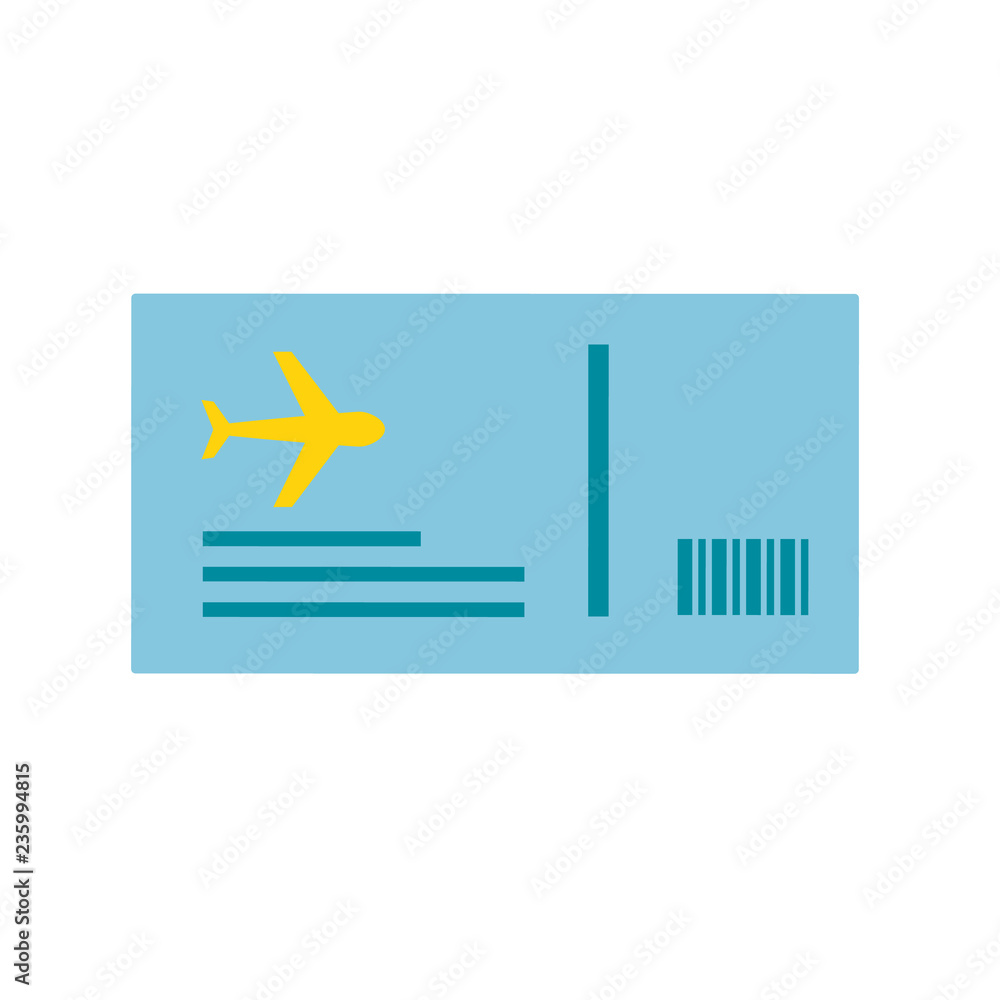Vector illustration of travel ticket