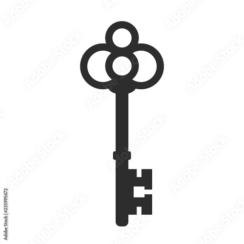 Old key vector icon