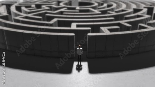 Mental health maze confusion depression stress and anxiety 3d render photo