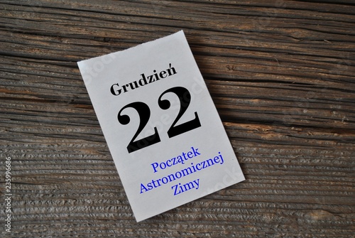 22 grudnia - pierwszy dzień zimy photo