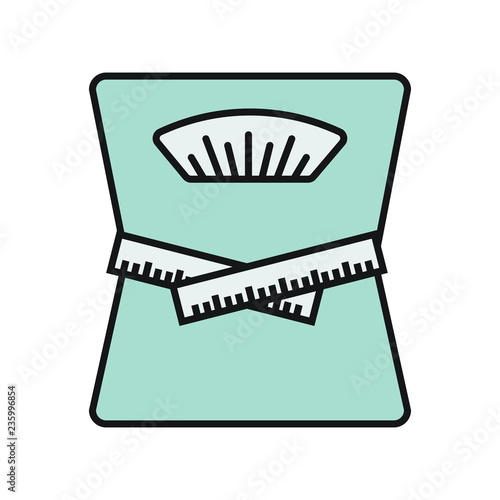 Weight loss symbol