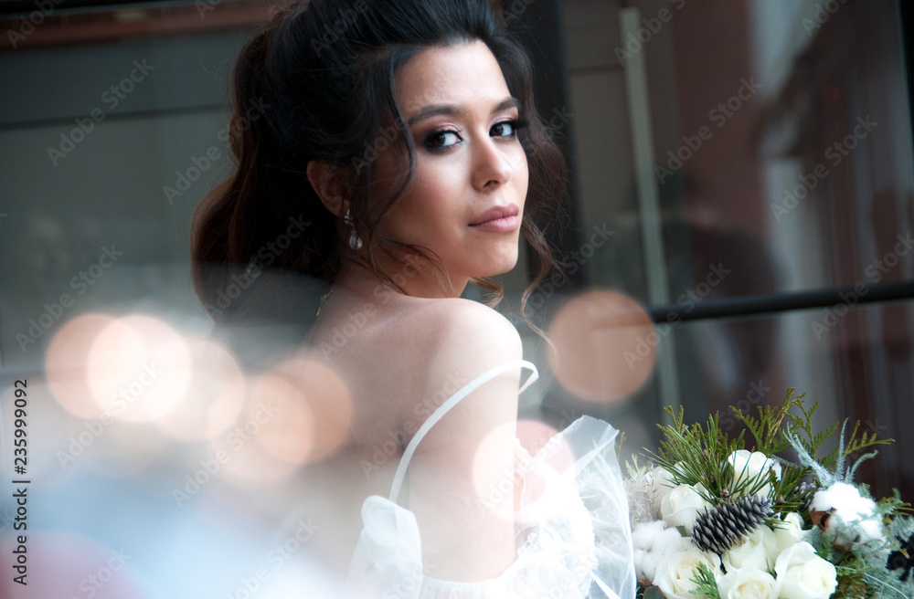 bride in white dress and dark hair bride in white dress and dark hair