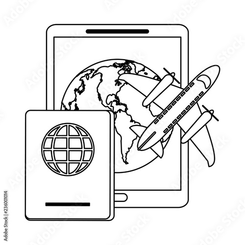 Buy online flight tickets black and white