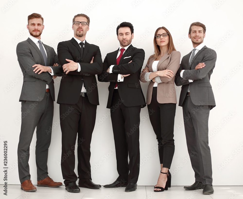 in full growth.a group of successful business people standing together in full growth.a group of successful business people standing together