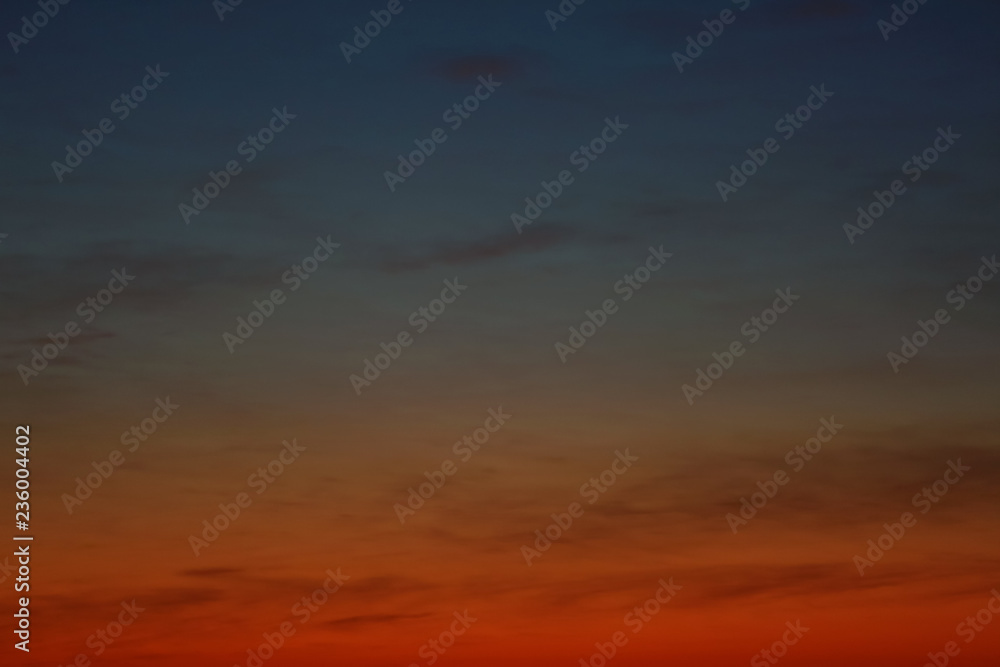 Picturesque view of beautiful sky lit by setting sun