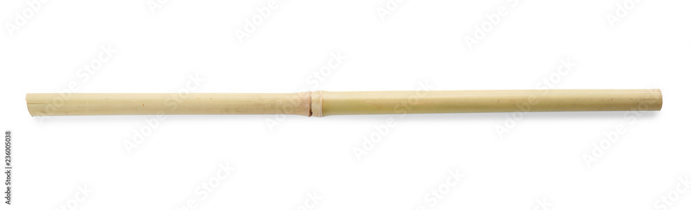 Fototapeta premium Dry bamboo stick on white background