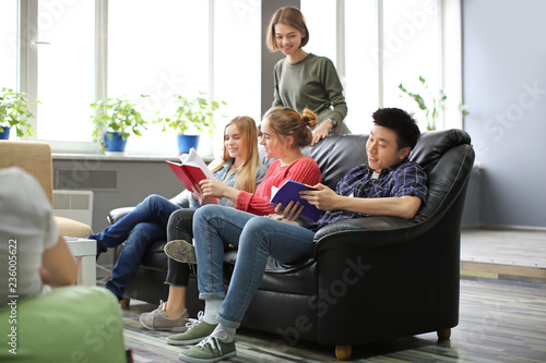 Students resting together i...