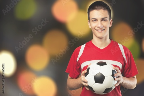 Young Male Soccer Player on white background © BillionPhotos.com