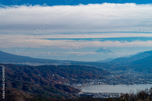 高ボッチ高原から望む富士山（日本の絶景）