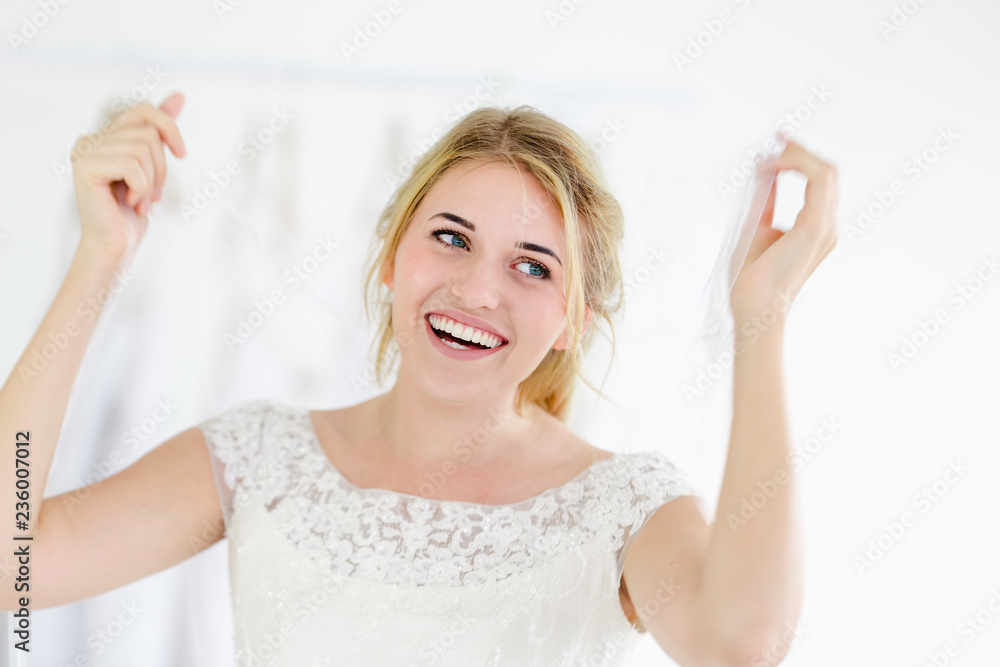 Beautiful portrait model wedding women in studio shop Beautiful portrait model wedding women in studio shop