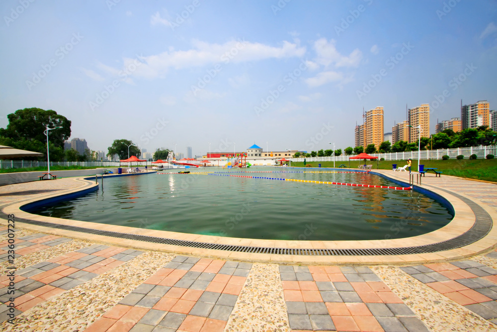 swimming pool in the water park