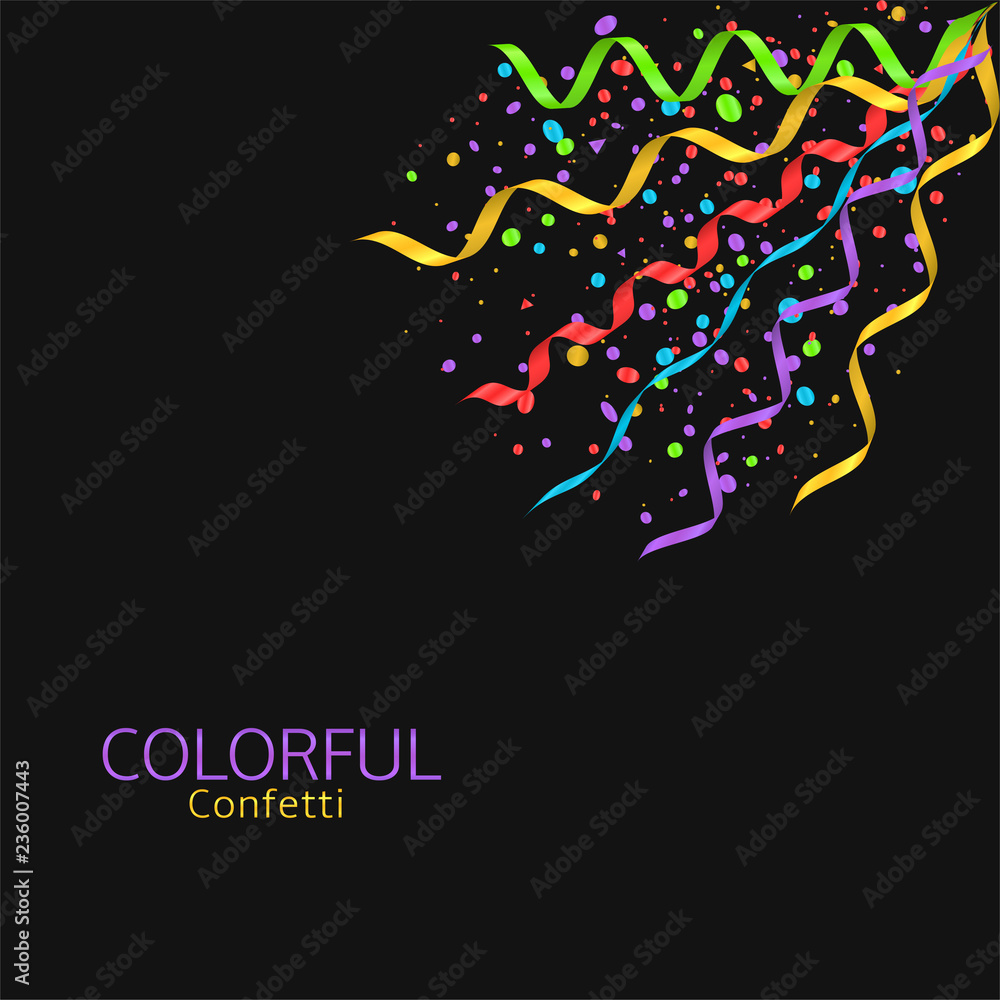 Naklejka premium Colorful confetti background