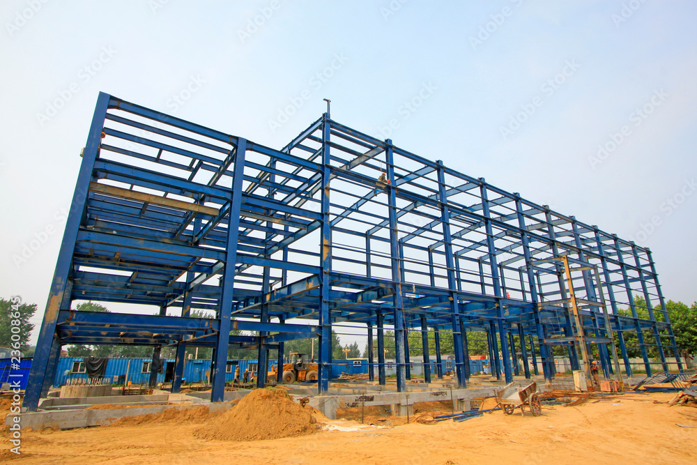 workshop framework under construction in a factory workshop framework under construction in a factory