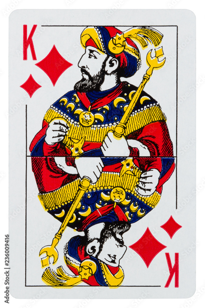 Playing card King of diamonds isolated on white Playing card King of diamonds isolated on white