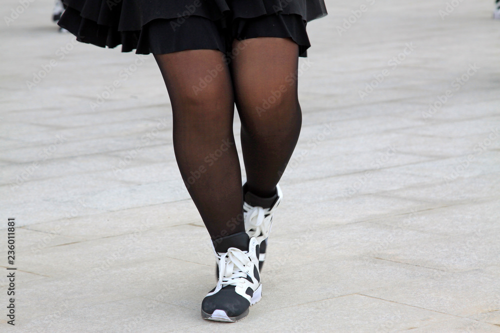 Stylish Black Stockings with Sneakers: Fashion Meets Comfort