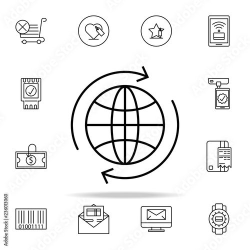 global icon. online shopping icons universal set for web and mobile