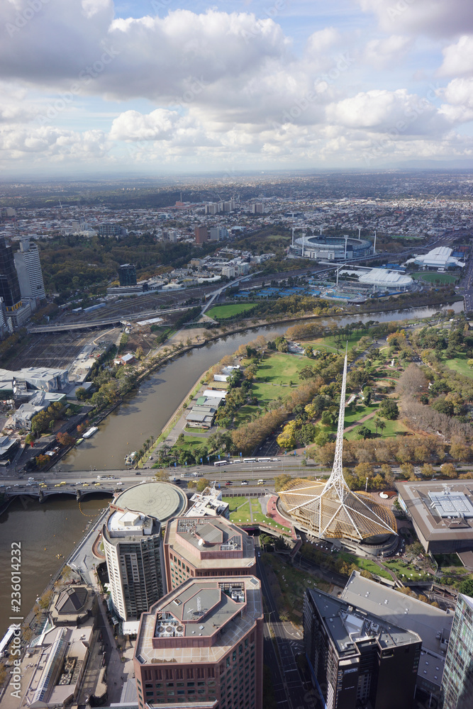 aerial view ofl tower Australia