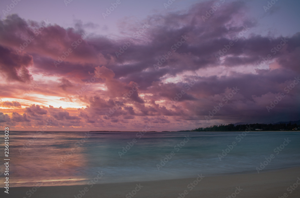 Colorful Tropical Island Sunrise 