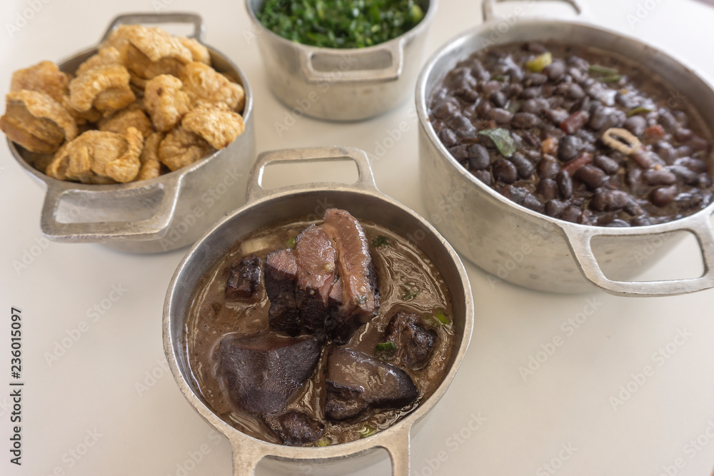 Ingredients of feijoada, typical food of Brazil Ingredients of feijoada, typical food of Brazil