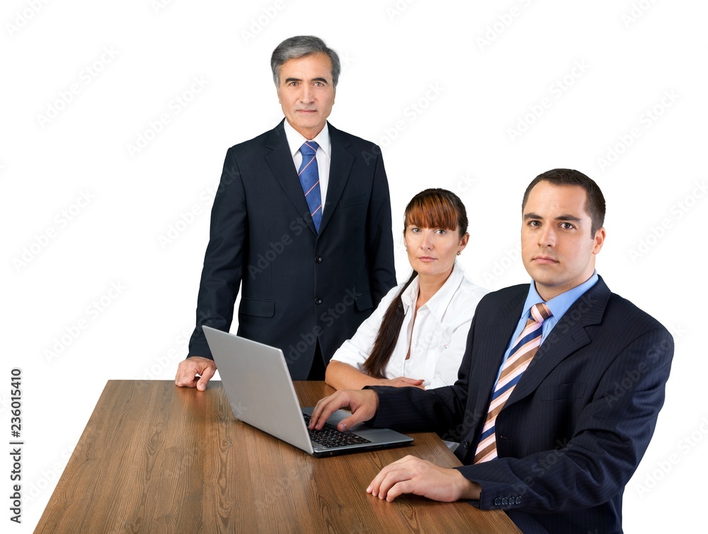 Portrait of Business People Working with Laptop Portrait of Business People Working with Laptop