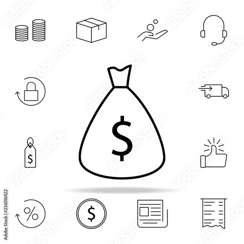 money bag icon. e-commerce icons universal set for web and mobile photo