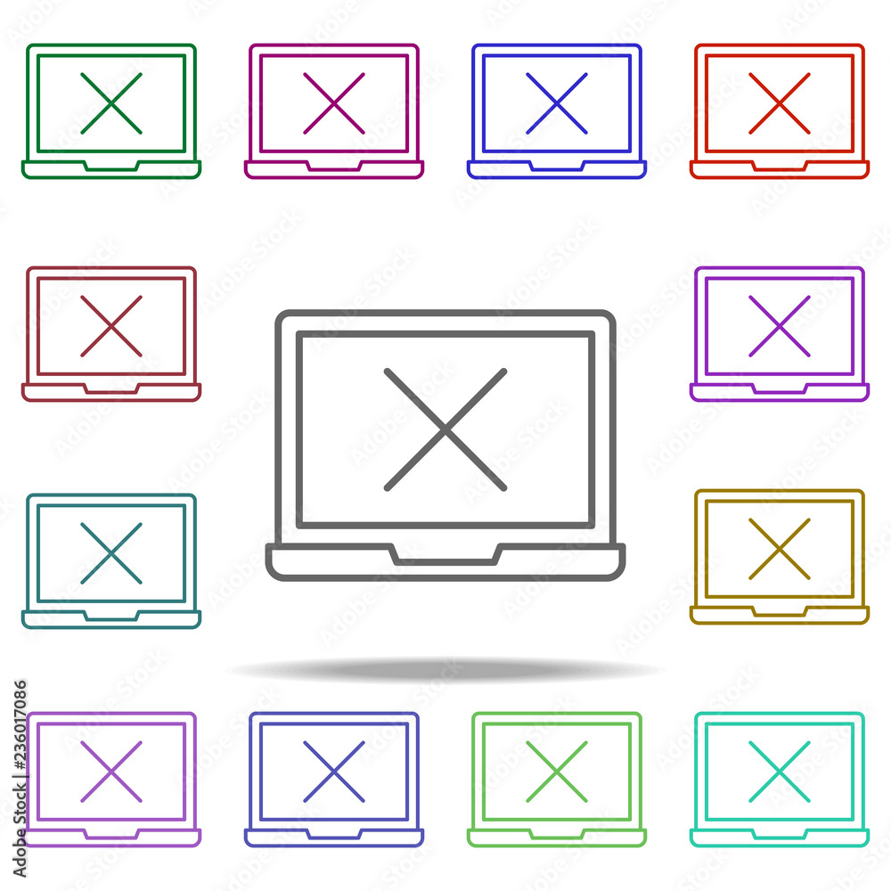 not working laptop icon. Elements of data secutity in multi color style icons. Simple icon for websites, web design, mobile app, info graphics not working laptop icon. Elements of data secutity in multi color style icons. Simple icon for websites, web design, mobile app, info graphics