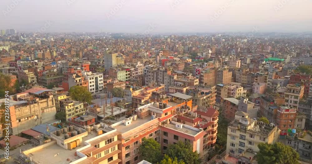 Aerial view on the rooftops at Kathmandu,Nepal Aerial view on the rooftops at Kathmandu,Nepal