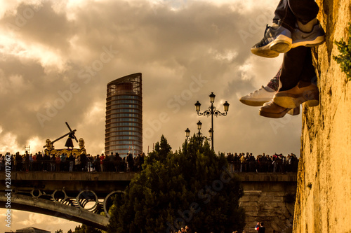 Tableau sur toile Procesiones de Semana Santa en Sevilla, Andalucia, España.