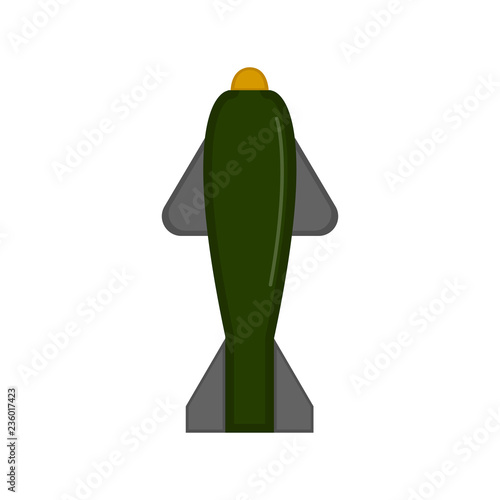 Isolated nuclear missile icon. Vector illustration design