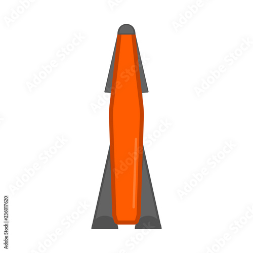 Isolated nuclear missile icon. Vector illustration design