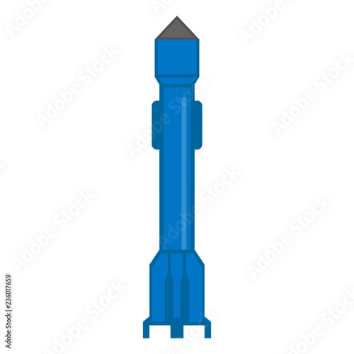 Isolated nuclear missile icon. Vector illustration design