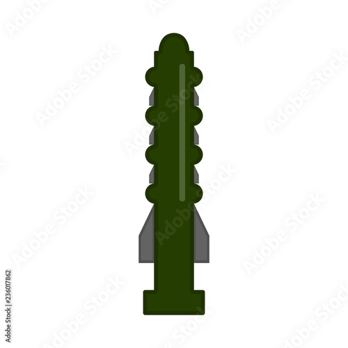 Isolated nuclear missile icon. Vector illustration design