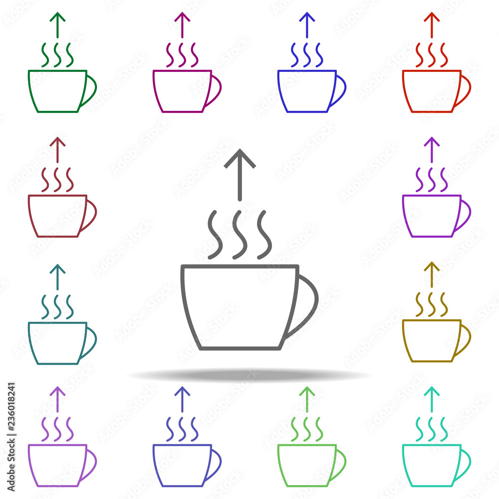cofee evaporation hot icon. Elements of arrow and object in multi color style icons. Simple icon for websites, web design, mobile app, info graphics cofee evaporation hot icon. Elements of arrow and object in multi color style icons. Simple icon for websites, web design, mobile app, info graphics