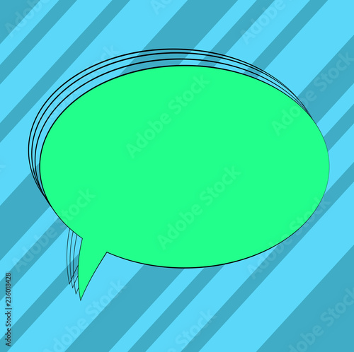 Design business concept Empty copy text for Web banners promotional material mock up template. Blank Oval Outlined Solid Color Speech Bubble Empty Text Balloon Vector