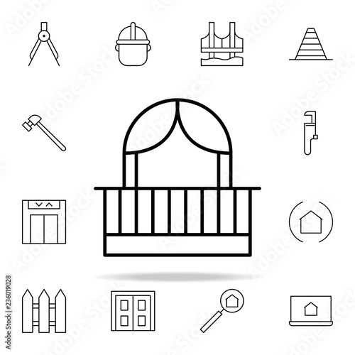 facade balcony icon. architecture icons universal set for web and mobile