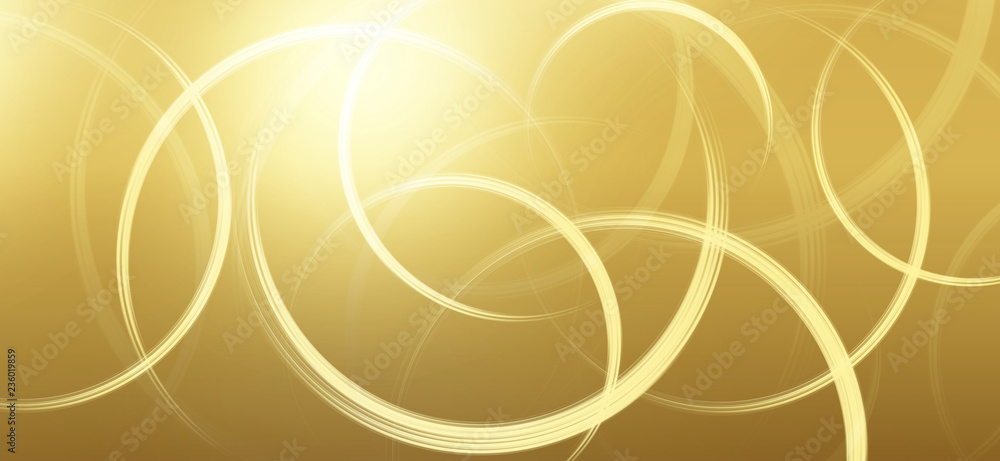 金色の背景に躍動感のあるループ アブストラクト Stock イラスト Adobe Stock