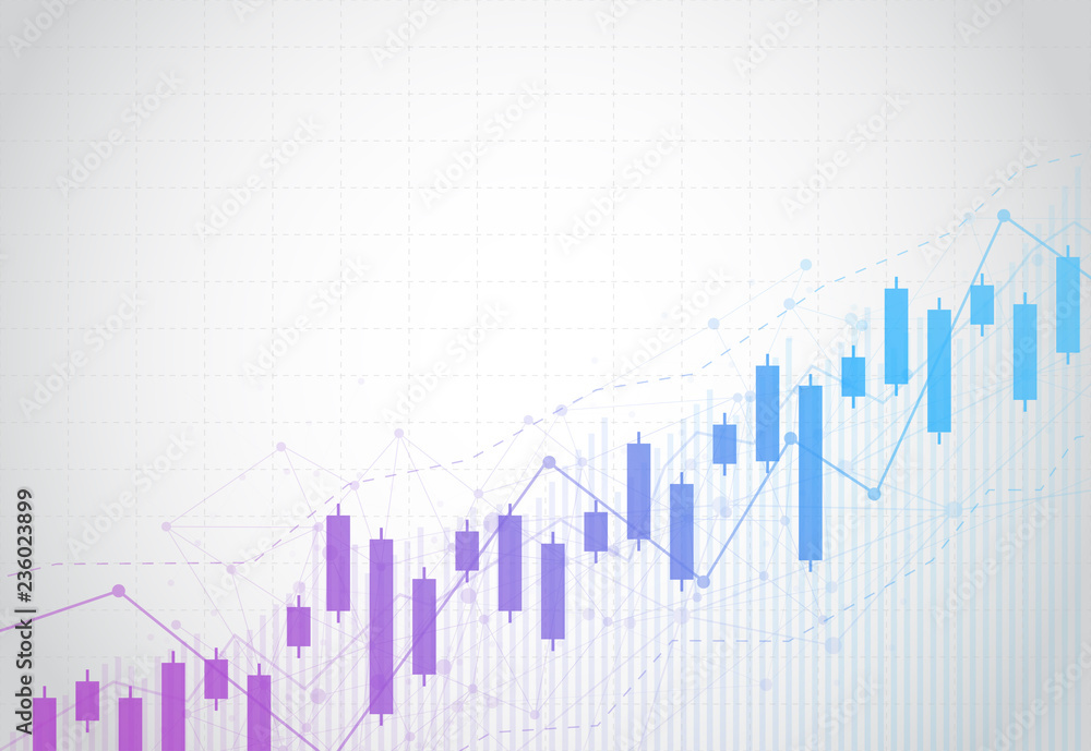 Business candle stick graph chart of stock market investment trading on dark background design. Bullish point, Trend of graph. Vector illustration Business candle stick graph chart of stock market investment trading on dark background design. Bullish point, Trend of graph. Vector illustration