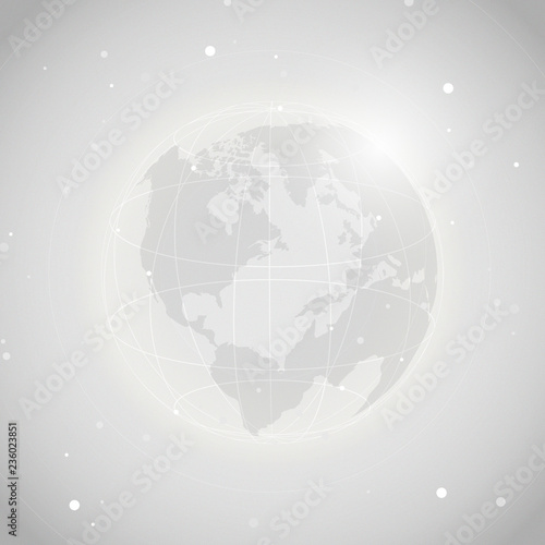 Worldwide connection gray background illustration vector