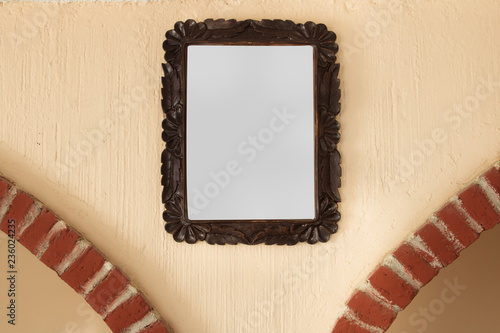 baroque frame on a mexican wall