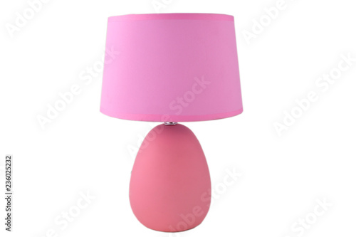 pink lamp isolated on white background