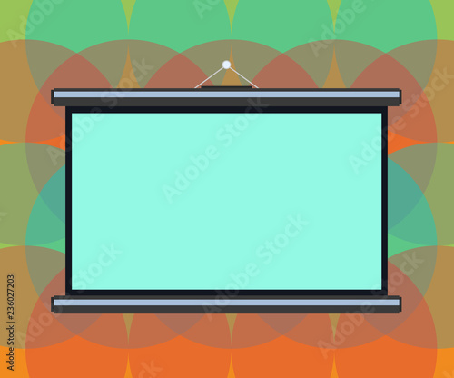 Wallpaper Mural Design business concept Empty copy space modern abstract background. Blank Portable Wall Hanged Projection Screen for Conference Presentation Torontodigital.ca