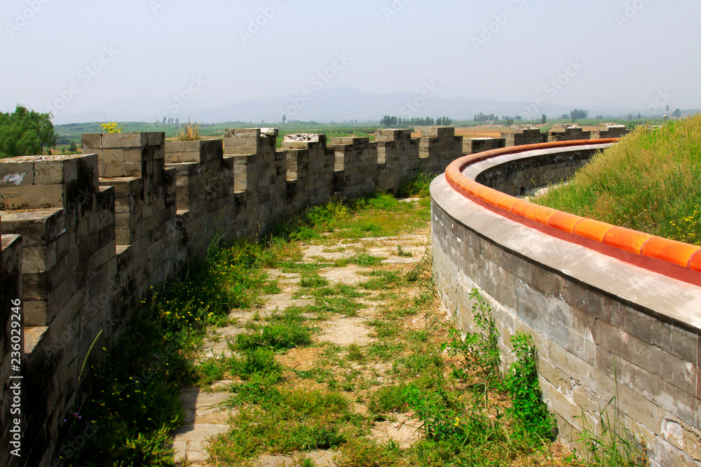 Glazed tile walls Eastern Tombs of the Qing Dynasty, China..