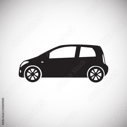 Car icon on white background for graphic and web design, Modern simple vector sign. Internet concept. Trendy symbol for website design web button or mobile app.