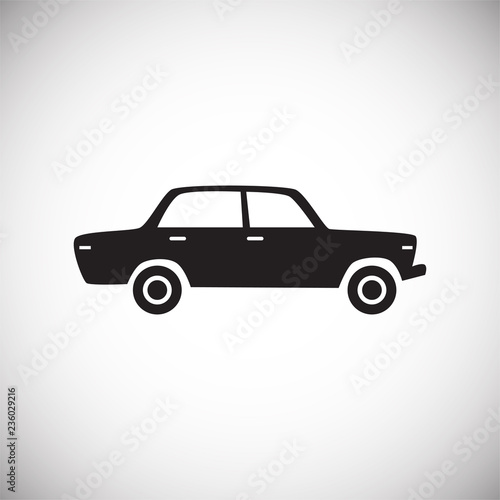 Car icon on white background for graphic and web design, Modern simple vector sign. Internet concept. Trendy symbol for website design web button or mobile app.