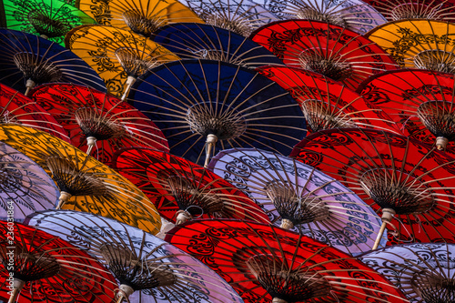 Colorful Myanmar Umbrellas