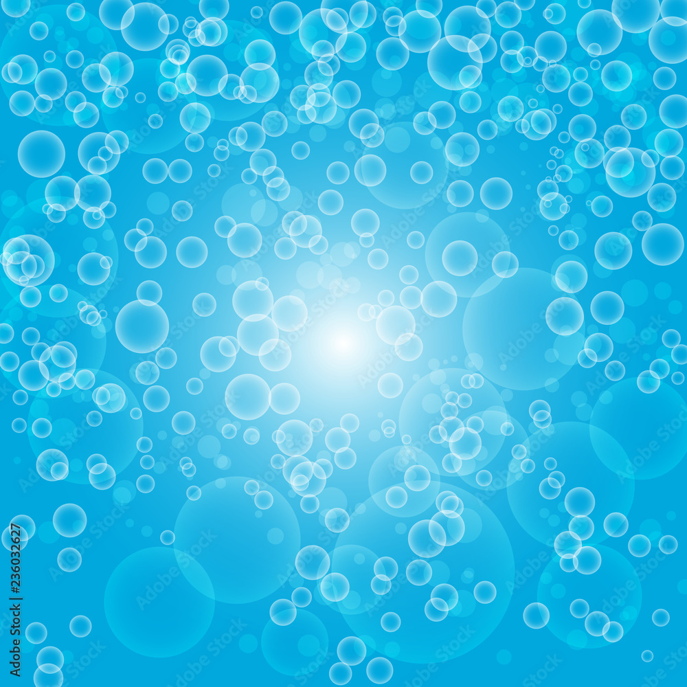 Bubbles in water background pattern