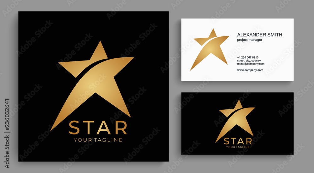 Star logo vector. Universal abstract logo with a star symbol for any business. Star sign - a leader, success and power. Star logo vector. Universal abstract logo with a star symbol for any business. Star sign - a leader, success and power.
