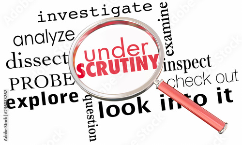 Under Scrutiny Investigation Magnifying Glass 3d Illustration